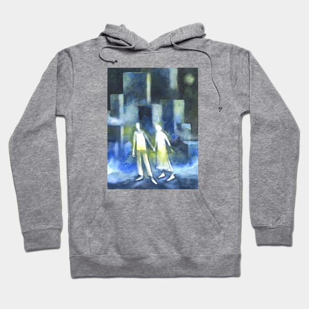 Lost souls in the moonlight Hoodie by Andreuccetti Art